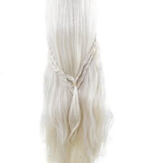 Game of Throne Daenerys Targaryen White Long Hair Women's Wig Cosplay Halloween Custome