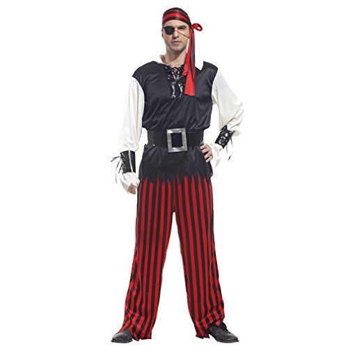 Spooktacular Men’s Carribean Pirate Cyclopia Pirate Costume Set, S