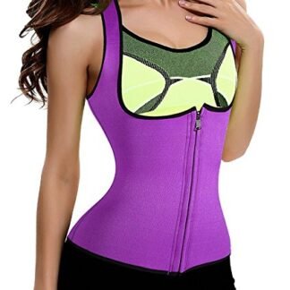 Ursexyly Tank Vest, Neoprene Sweat Sauna Yoga Shirt for Hot Slimming Exercise (S, Purple)