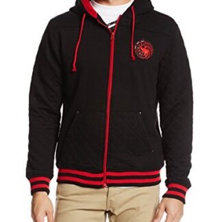 HBO'S Game of Thrones Men's Got Fire and Blood Costume Hoodie, Black, XX-Large