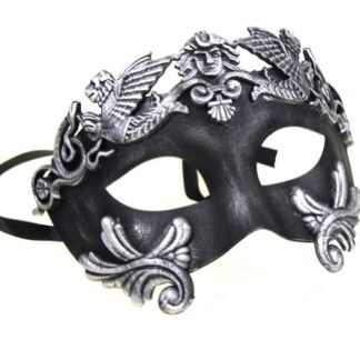 RedSkyTrader Mens Mythological Greek Style Party Mask One Size Fits Most Silver