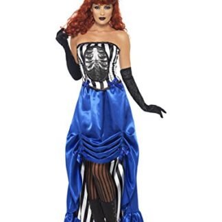 Smiffy's Women's Grotesque Burlesque Pin Up Costume, Corset and Skirt, Halloween, Size 10-12, 38867