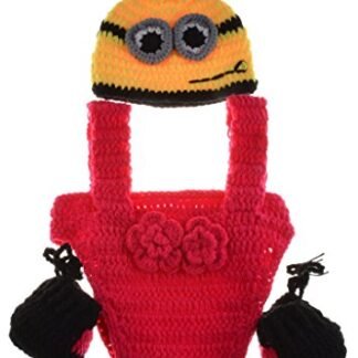 CX-Queen Baby Photography Prop Crochet Knitted Despicable Me Outfit Minion Costume
