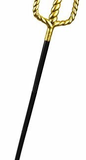 55" King Neptune Trident Pitchfork Staff Walking Cane Adult Costume Accessory
