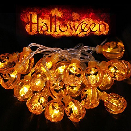 Battery Operated Fairy String Lights LED Decorative Lights for Indoor Outdoor Cosplay Halloween Parties Home Decorations (Pumpkin)