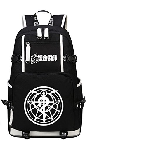 YOYOSHome Anime Fullmetal Alchemist Cosplay Luminous Bookbag College Bag Backpack School Bag (1)