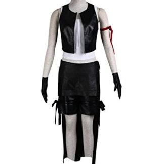 Mtxc Women's Final Fantasy VII Cosplay Costume Tifa Lockhart 1st Size XXXL-Plus Black