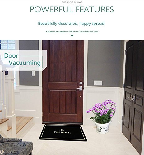Hi I’m Mat ___ lovely outdoor / indoor doormat(23.6×15.7 inch) (black) - Image 2
