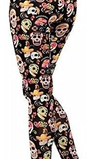 Forum Novelties Women's Day Of The Dead Leggings, Multi, One Size