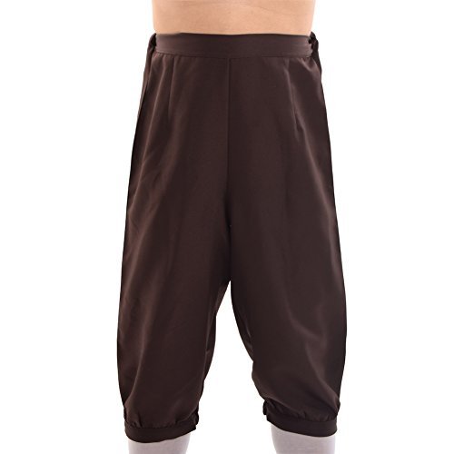 BLESSUME Retro Colonial Men Pants Brown