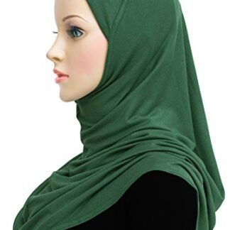 Cotton Hijab 1 piece Khatib Amira Head Scarf (Green)