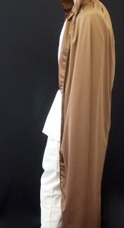 Halloween- Star Wars- Jedi Knight- Game Of Thrones - BROWN HOODED CLOAK - Free Size