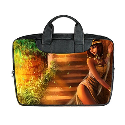 JIUDUIDODO Elegant Egyptian Woman 15.6 Inch Laptop Waterproof Hand Shoulder Bag(Twin Sides)