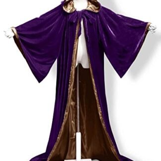 ANGELWARDROBE Halloween Robe Wizard Cloak Wicca LARP LOTR Pu-Brown 6XL