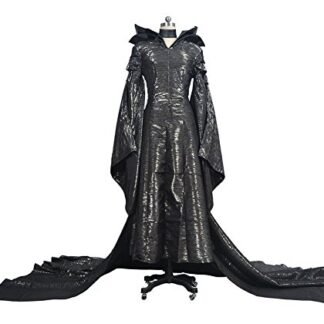 Maleficent Costume for Women, Adult Deluxe Halloween Cosplay Dress Fancy Ball (XL)