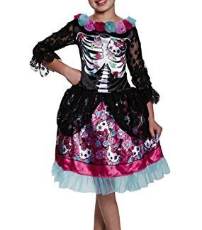 Dia De Los Muertos Hello Kitty Sanrio Costume, Medium/7-8