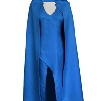 Yangxiao Womens Blue Hooded Cloak Suit Halloween Cosplay Costume (Woman-XL, Blue)