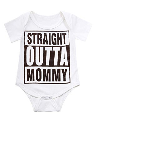 Gprince Baby Girl Boy Round Neck Clothes Straight Outta Mommy Bodysuit Romper Jumpsuit Outfits