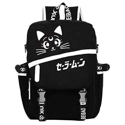 YOYOSHome Sailor Moon Anime Luna Cosplay Luminous Messenger Bag Backpack School Bag