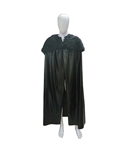 Faux Fur Black Cape, (XL) Adult HC-113