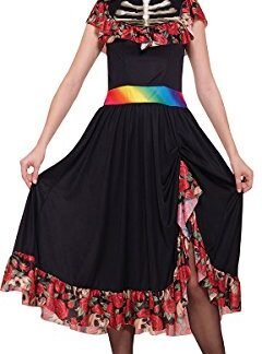 Women's Halloween Fancy Dress Party Horror Outfit Day Of The Dead Lady Costume