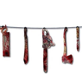 Forum Novelties Bloody Weapon Garland, 6', Red