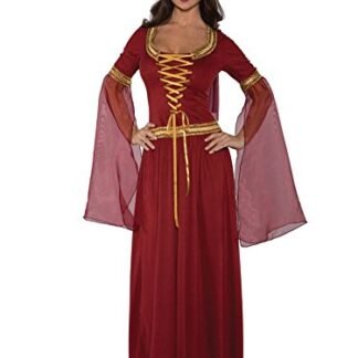 Underwraps Costumes Women's Renaissance Queen Costume - Maiden, Burgundy, Large
