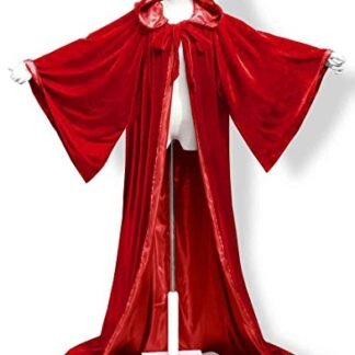 ANGELWARDROBE Halloween Robe Wizard Cloak Wicca LARP LOTR Red-Red 6XL