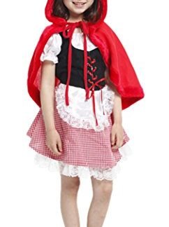 GIFT TOWER Girls Little Red Riding Hood Costume Fancy Dress Set 4-6Y