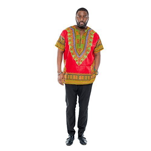 Meijunter Mens African National Style Short-sleeved Dress Costumes Dashiki #7099