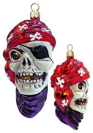 Slavid Treasures HAL084000 Davey Bones Pirate Skeleton Halloween Ornament