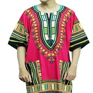 Ornatcha Pha Fai Brand New African Dashiki Shirt, Unisex, Cotton Shirt (PINK)