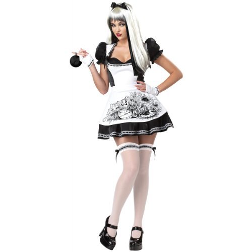 California Costumes Dark Alice Adult Costume, Black/White, Small