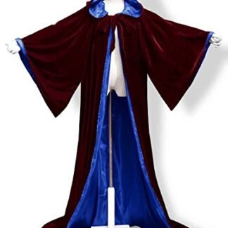 ANGELWARDROBE Halloween Robe Wizard Cloak Wicca LARP LOTR Bu-Blue 1XL