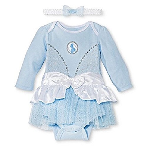 Baby Girl Princess Cinderella Onesie & Headband Set/Costume (0-3 Months)