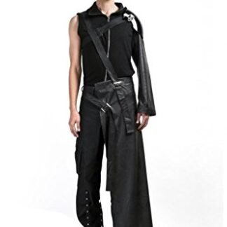 Mtxc Men's Final Fantasy VII Cosplay Costume Cloud Strife Outfit Size XXL-Plus Black