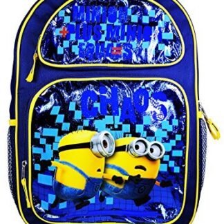 Disney Boy's Backpack with Lunchbox Set and Value Packs (Minions 16" - Chaos)
