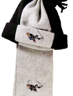 Harry Potter Fleece Black & Gray Quidditch Hat & Scarf Set