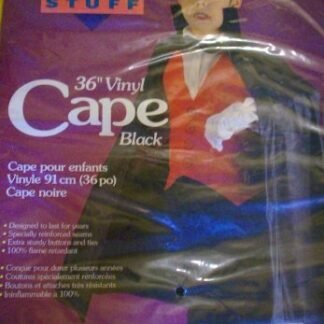 36" Pretend Play Dress up Vinyl Cape Black