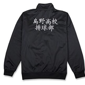 TOKYO-T Haikyuu Costume Jacket Karasuno Team Windbreaker Lightweight Front Zip (XL)