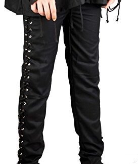 Medieval Renaissance Pirate Gothic Death Pants Costume [Black] (X-Large)