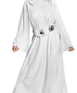 Rubie’s Women’s Star Wars Classic Deluxe Princess Leia Costume,White,Small