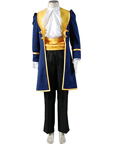 Sidnor Beauty and the Beast Prince Adam Cosplay Costume Jacket Pants Uniform Outfit Set