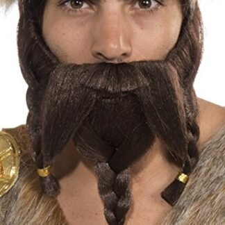 Forum Novelties Men’s Novelty Braided Warrior Beard, Brown, One Size