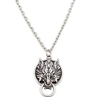 Qinol Anime Wolf Head Cross Necklace Cosplay Accessory Pendant Christmas Gift (3 pcs)