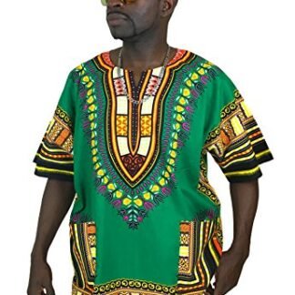 Vipada's Dashiki Shirt African Top Men's Dashiki Dark Green L