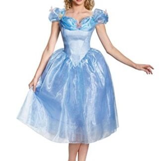 Disney Cinderella Disguise Women's Delux Costume Dress and Wig (Medium)