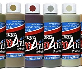 Face Painting Makeup - ProAiir Waterproof Makeup - Set of 6 Ghoulish Zombie Colors - 1 oz (30ml)