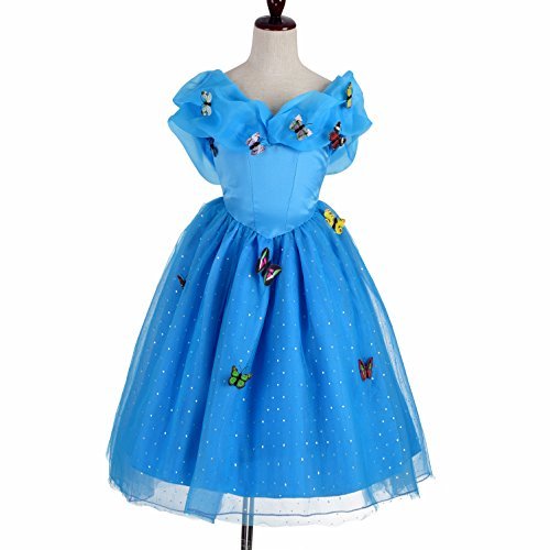 Dressy Daisy Girls' Butterfly Princess Cinderella Costume Halloween Party Fancy Dress Size 6 / 6X