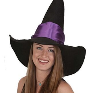 Witch Hat Black with Purple Band
